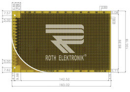 RE120-LF, Лабораторная карта FR4 Эпоксид горячего лужения, Roth Elektronik