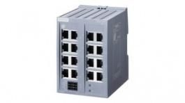 6GK5116-0BA00-2AB2, Ethernet Switch, RJ45 Ports 16, 100Mbps, Unmanaged, Siemens