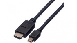 11.04.5793, Mini DisplayPort - HDTV Cable m - m Black 4.5 m, Roline