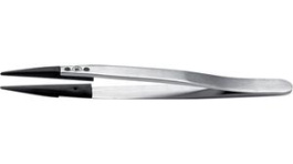 249SVR.SA.1, Plastic Replaceable Tip Tweezers Stainless Steel Straight/Strong/Thick 130mm, Ideal-Tek