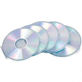 9834201, Круглые коробки для CD 5pieces,transparent, Fellowes