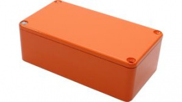1590B2OR, Diecast Stomp Box, Aluminium, Orange, 60 x 112 x 38 mm, Hammond