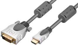 HDMI / DVI-D cable HDMI-Plug DVI-D-Plug 3 m, HDMI / DVI-D cable HDMI-Штекер DVI-D-Штекер 3 m, Wentronic