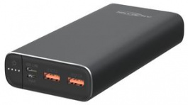 1700-0113, Powerbank, 3A, 20Ah, USB-C/2x USB-A Socket, Black, Ansmann