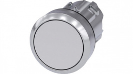 3SU1050-0AB60-0AA0, SIRIUS ACT Push-Button front element Metal, glossy, white, Siemens