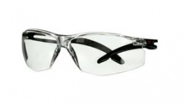 SF501ASP-BLK, SecureFit Safety Glasses, Clear, Polycarbonate (PC), Anti-Scratch, 3M