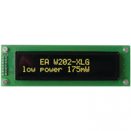 EA W202-XLG, Дисплей на органических светодиодах с точечной матрицей 5.5 mm 2 x 20, Electronic Assembly