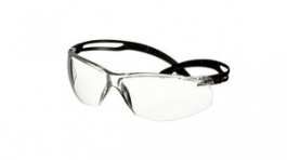 SF501SGAF-BLK, SecureFit Safety Glasses, Clear, Polycarbonate (PC), Anti-Fog/Anti-Scratch, 3M