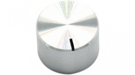 RND 210-00343, Aluminium Knob, silver, 6.4 mm shaft, RND Components