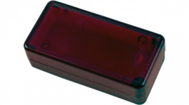 1551BTRD, Miniature plastic enclosure 25 x 50 x 15.5 mm Transparent - Red ABS, Hammond
