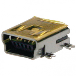 65100516121, Гнездовой разъем, угловой mini-USB B 5P, WURTH Elektronik