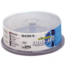 25DMR47SP, DVD-R 4.7 GB Spindle of 25, Sony