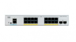 C1000-16P-E-2G-L, PoE Switch, RJ45 Ports 16, Fibre Ports 2, SFP, 1Gbps, Managed, Cisco Systems
