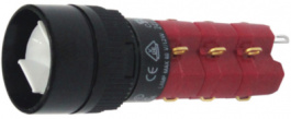 SD16-LAR1-3S, Кнопочный переключатель с подсветкой ø 18 mm Функция фиксации 3 NO+3 NC, DECA SWITCHLAB