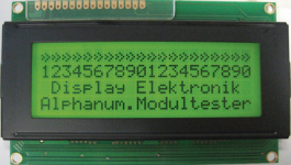 DEM 20485 SYH-LY-CYR22, ЖК-точечная матрица 4.75 mm 4 x 20, Display Elektronik