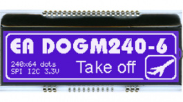 EA DOGM240B-6, LCD-graphic display 240 x 64 Pixel,blue, Electronic Assembly