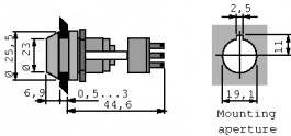MSL8601B, Замковый переключатель Число полюсов, 2 выкл.-вкл. индивидуальный, Lorlin