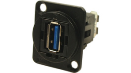 CP30205NMB, USB Adapter in XLR Housing, 9, 2 x USB 3.0 A, Cliff