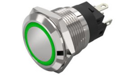 82-5151.21A4, Illuminated Pushbutton 1CO, IP65/IP67, LED, Green, Maintained Function, EAO