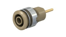 23.3010-27, Laboratory Socket, diam. 4mm, Brown, 24A, 1kV, Gold-Plated, Staubli (former Multi-Contact )