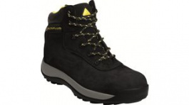 SAGAS3NO42, Nubuck Leather Safety Boots Size=42 Black, Delta Plus