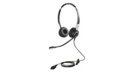 2489-825-209, Wideband Balanced Headset, BIZ 2400 II, Stereo, On-Ear, 6.8kHz, QD, Black, Jabra
