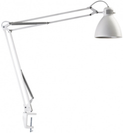 L-1 ALU, Настольная лампа с зажимом Евро - алюминиевый серый, Glamox Luxo