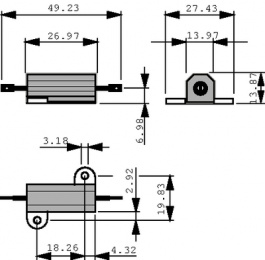 RH025150R0FE05, Проволочный резистор 150 Ω 25 W ± 1 %, Vishay