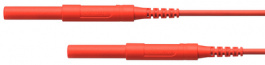 HSPL 7576 / 1 / 150 / RT, Безопасный измерительный вывод высокого напряжения ø 4 mm красный 150 cm CAT IV, Schutzinger