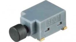 GP0115ACAG30, Ultra-Miniature Pushbutton Switch 1NO OFF-(ON) Black / Grey, NKK Switches (NIKKAI, Nihon)