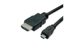 11.44.5581, Video Cable with Ethernet, HDMI Plug - HDMI Micro Plug, 3840 x 2160, 2m, Roline