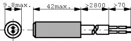 B57831-M871-A3, NTC-Термистор в корпусе 886.2 Ω, TDK-Epcos