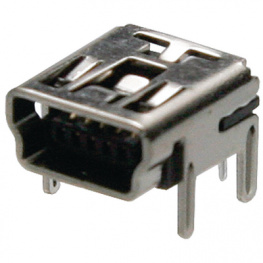 651005136521, Гнездовой разъем, угловой mini-USB B 5P, WURTH Elektronik
