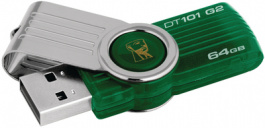 DT101G2/64GB, USB Stick DataTraveler 101 G2 64 GB зеленый, Kingston
