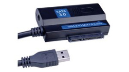 12.99.1049, Converter Cable USB A Plug - SATA 22-Pin Male 1.2m Black, Value