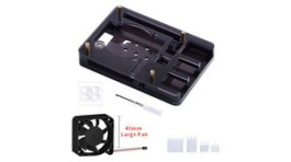 110061133, Black Case with Fan for Raspberry Pi 4B, Seeed