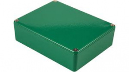 1590BBGR, Diecast Stomp Box, Aluminium, Green, 94 x 119 x 34 mm, Hammond