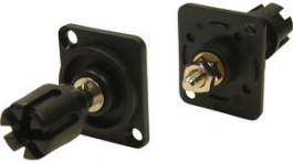 CP303010, Black XLR Recess Plate, 4mm Terminal Post 30 A Panel Mount/Countersunk Screw Hol, Cliff