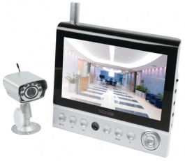 SEC-TRANS30, Беспроводная система камеры с ЖК-монитором 7" серебристый, KONIG