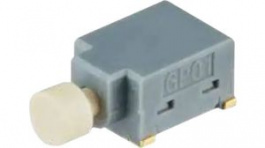 GP0115ACBG30, Ultra-Miniature Pushbutton Switch 1NO OFF-(ON) Grey / White, NKK Switches (NIKKAI, Nihon)