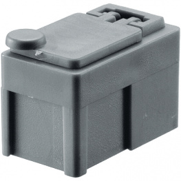 SMD BOX 2 ESD KLART LOCK, SMD-контейнер черный, покрытие прозрачное 23 x 33 x 21 mm, Schlund