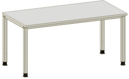 L1-00 Z01, Лабораторный стол 1600 x 800 mm светло-серый, Elabo