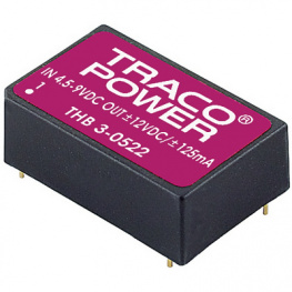THB 3-0511, Преобразователь DC/DC 4.5...9 VDC 5 VDC <br/>3 W, Traco Power