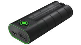 502125, Powerbank, Li-Ion, 6.8Ah, USB A Socket, Black, LED Lenser