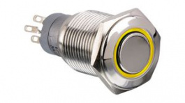MP0045/1D2AM012S, Pushbutton Switch, Vandal Proof, Amber, 2CO, IP67, Momentary Function, Bulgin