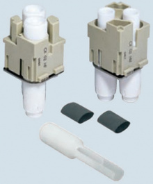 CX 02 HM, Высоковольтные модульные блоки,обжимные соединения.Без контактов (заказываются отдельно)-высоковольтные вставки-вилки для штекерных контактов, ILME