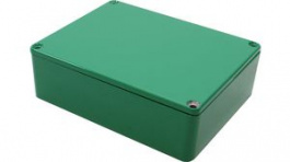1590BB2GR, Diecast Stomp Box, Aluminium, Green, 94 x 119 x 38 mm, Hammond