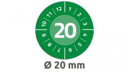 6945-2020, Inspection Plate Peel Proof Film 20mm Green, Zweckform