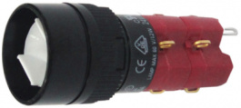SD16-LAR1-2S, Кнопочный переключатель с подсветкой ø 18 mm Функция фиксации 2 NO+2 NC, DECA SWITCHLAB