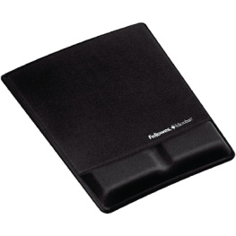 9181201, Health-V wrist rest with mouse pad material черный, Fellowes